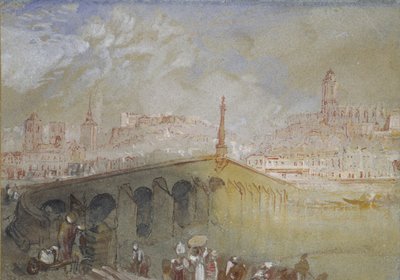 El puente en Blois: despejando la niebla, 1826 - 1830 de Joseph Mallord William Turner